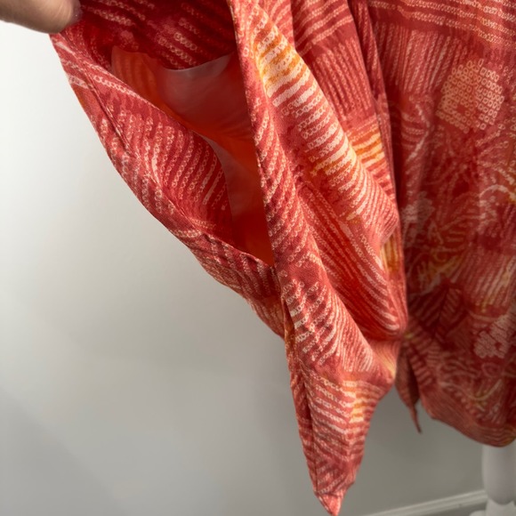 Free People ‘Shibori’ tie front coral kimono - Picture 9 of 13